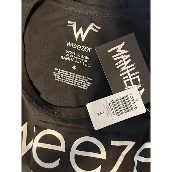 Weezer Torrid + 4 Black Melting Smiley Face Band Graphic Crew Neckline Tank Top - Picture 6 of 6